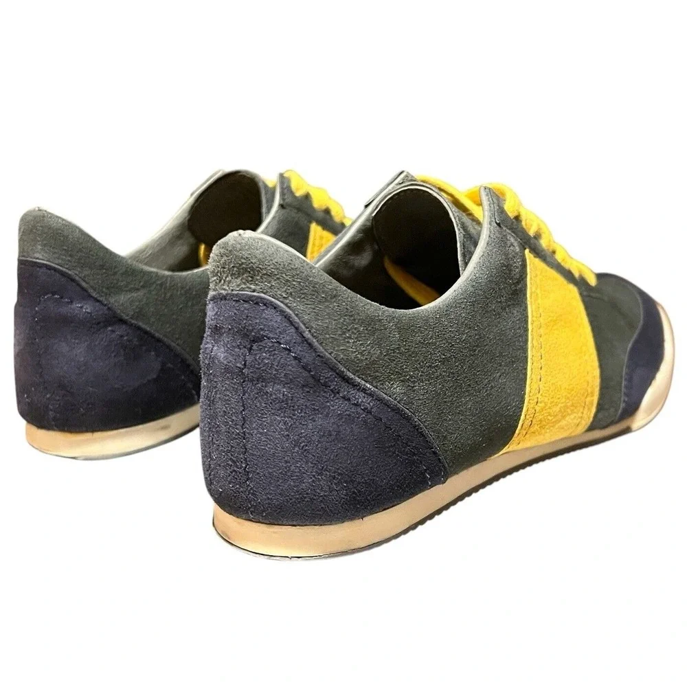 Emerson Fry‎ Woman Suede/Leather  Daily Trainers Navy/ Mustard Portugal EU 36